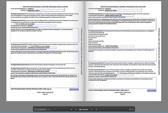 Written Maintenance Control Program sample